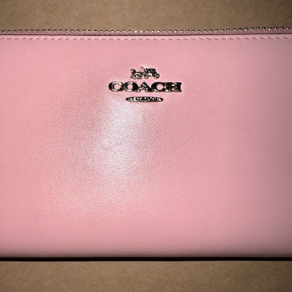 COACH PINK Wallet in Smooth Calf Leather w Silver Hardware EUC AUTHENTIC - Picture 3 of 11